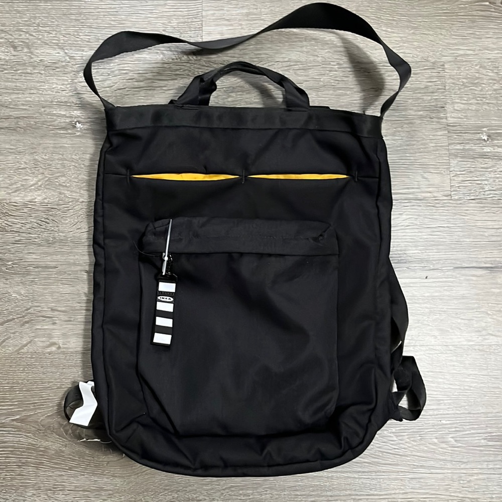 NWOT IKEA Black Book bag/Tote/Laptop bag (VÄRLDENS)